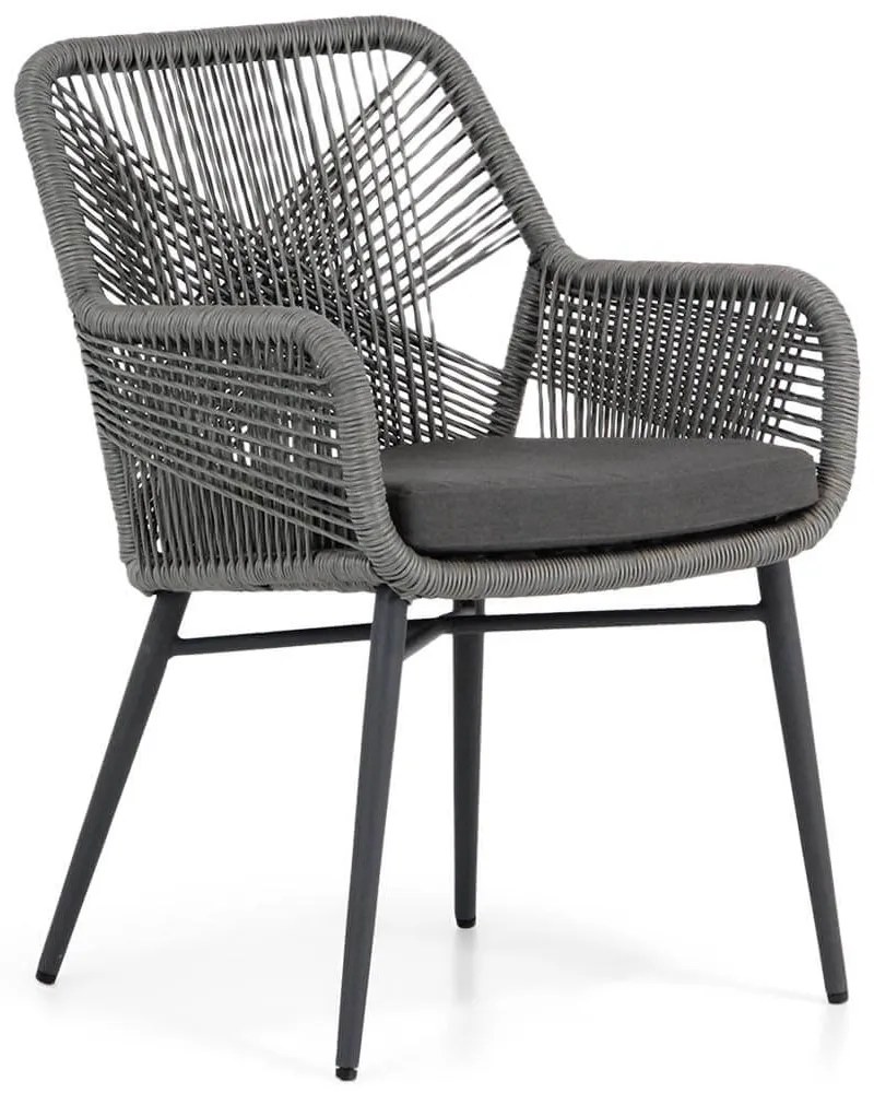 Bistroset 2 personen 70 cm Aluminium/wicker Grijs Lifestyle Garden Furniture Advance/Como