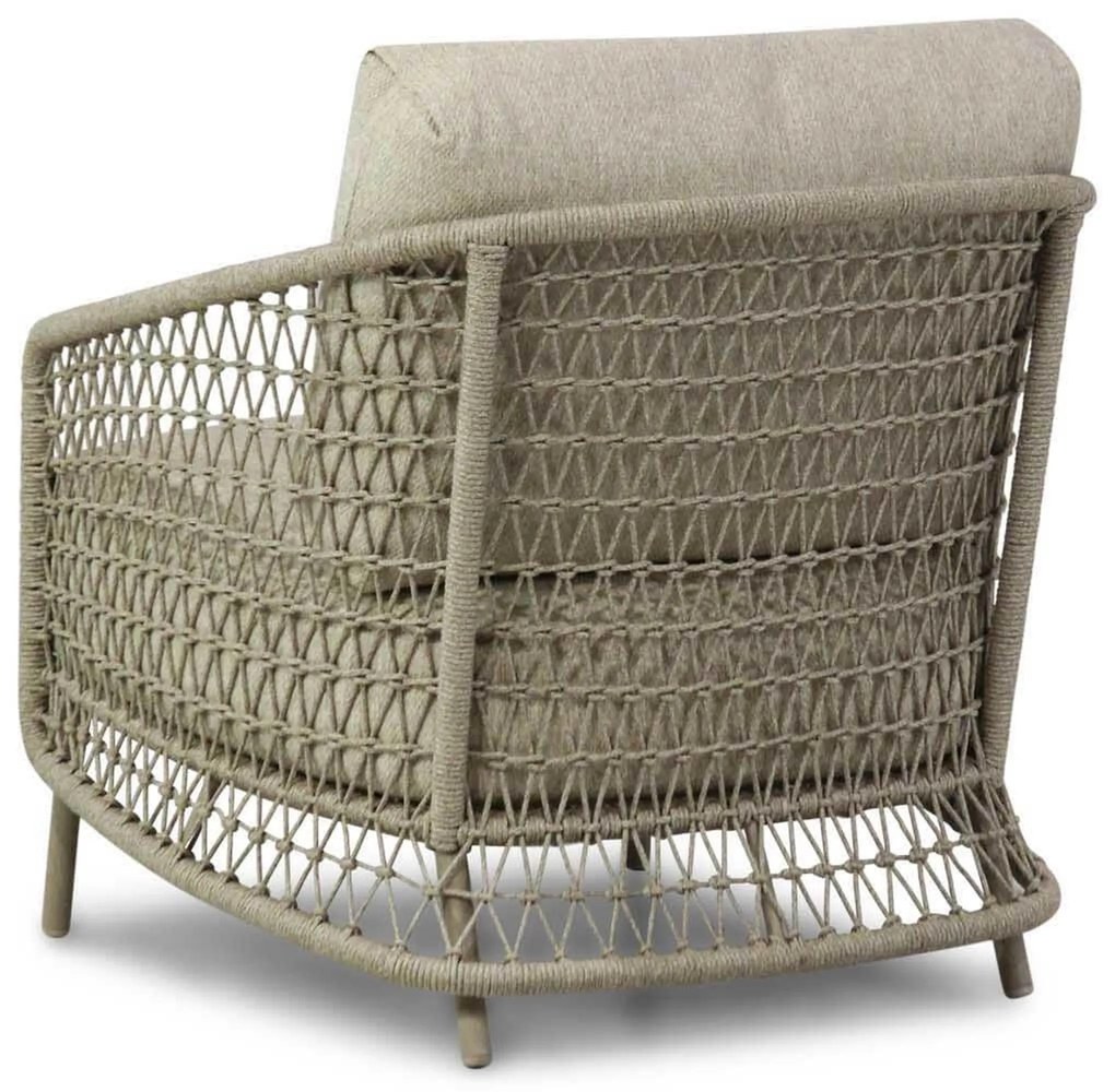 Loungestoel Wicker Taupe-naturel-bruin 4 Seasons Puccini