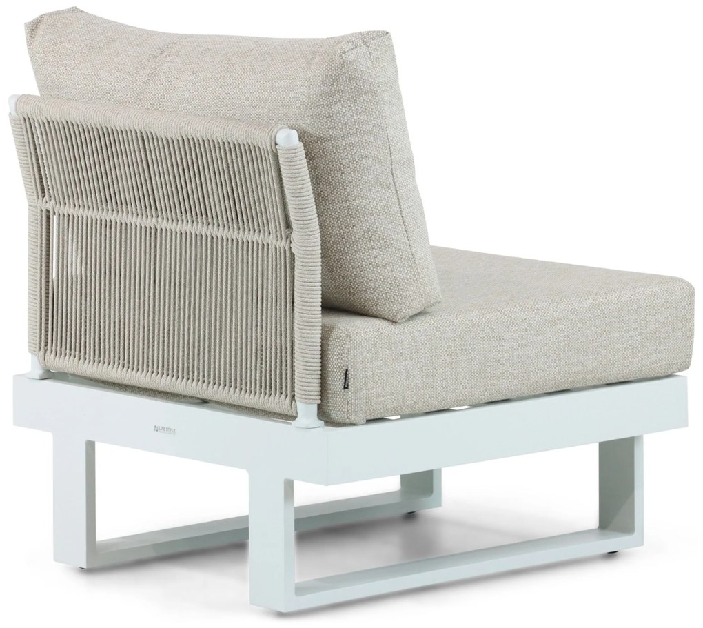 Hoek loungeset 6 personen Aluminium Wit  Lifestyle Garden Furniture Lorenzo