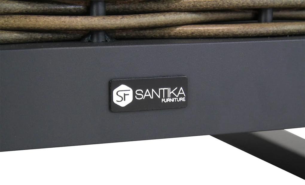 Santika Furniture Santika Salviano Hoek Module Aluminium/wicker Grijs