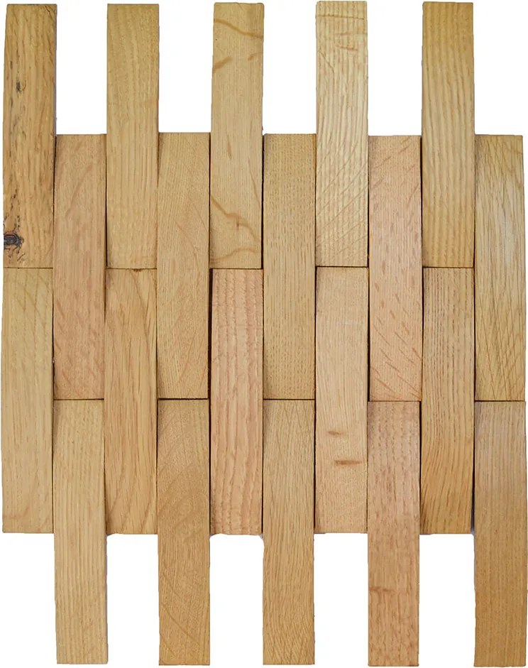 Houten Mozaïekpaneel | Eiken Licht | 30×30 cm | Hout | Tegel