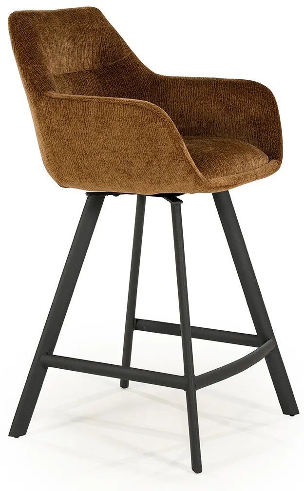 By-Boo Bliss Draaibare Barkruk Stof Geel