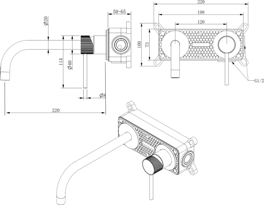 Best Design High End Ore inbouw wastafelkraan RVS