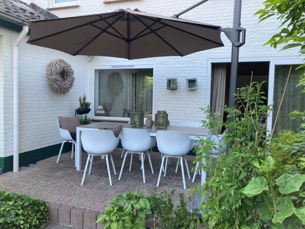 Platinum Voyager Ronde Zweefparasol T1 3m. - Taupe