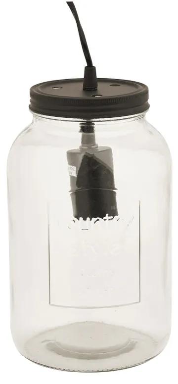 Tafellamp glass jar - ø15.5x25 cm
