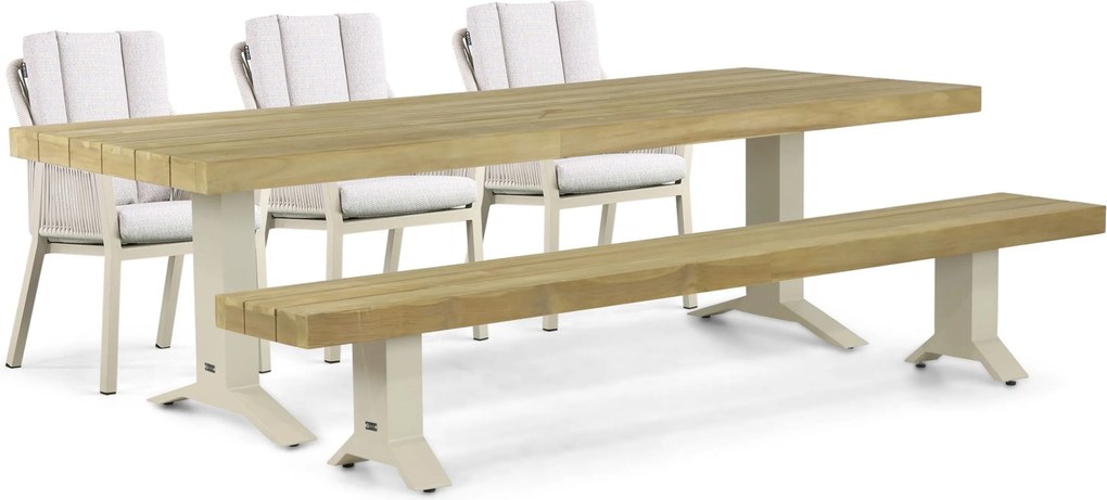 Picknick Set 6 personen 260 cm Aluminium/rope Taupe Lifestyle Garden Furniture Verona/Superior