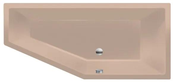 Xenz Society compact ligbad 180x80x44cm rechts met poten zonder afvoer Acryl Bahama beige Hoogglans 6963-19