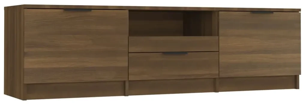 vidaXL Tv-meubel 140x35x40 cm bewerkt hout bruineikenkleurig