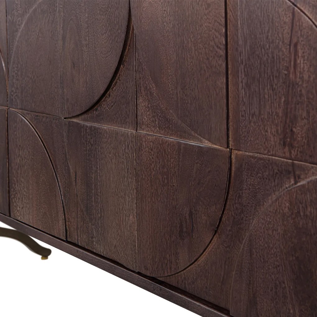 BePureHome Draw Dressoir Mangohout Walnoot - 180x40x70cm.