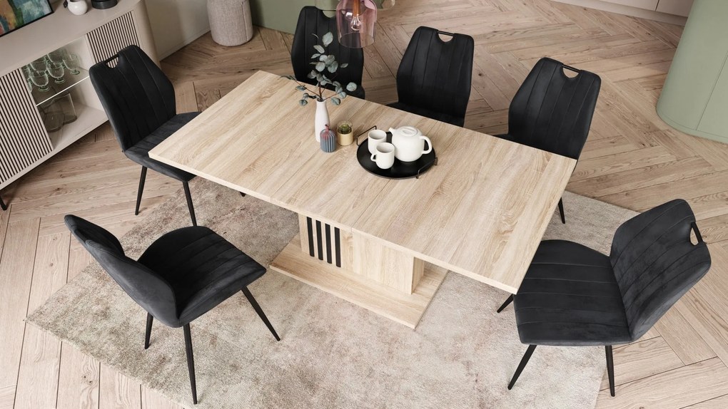 LEONEL Sonoma Eik – MODERNE VOUWTAFEL TOT 180 cm!