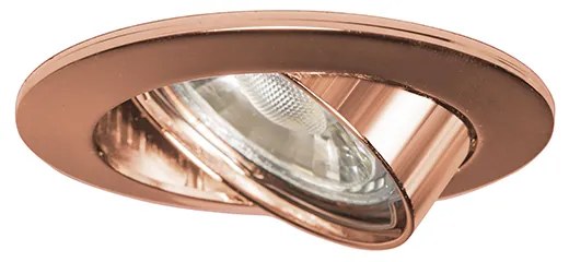 Set van 6 Ronde inbouwspot koper kantelbaar - Edu