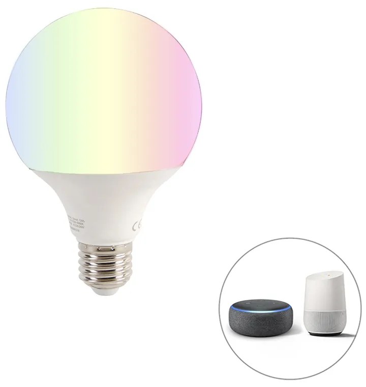 Smart E27 dimbare LED lamp G95 11W 900 lm 2200-4000K RGB