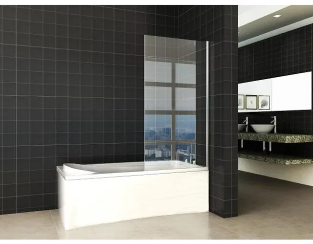 Wiesbaden Tela badwand vast 800 x 1500 x 6 mm nano helder glas/chroom 20.3915