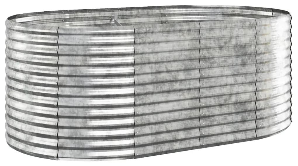 vidaXL Plantenbak 175x100x68 cm gepoedercoat staal zilverkleurig