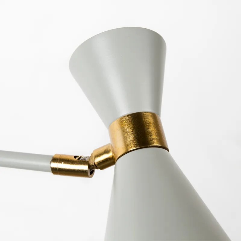 Zuiver Shady Wandlamp Grijs Met Goud