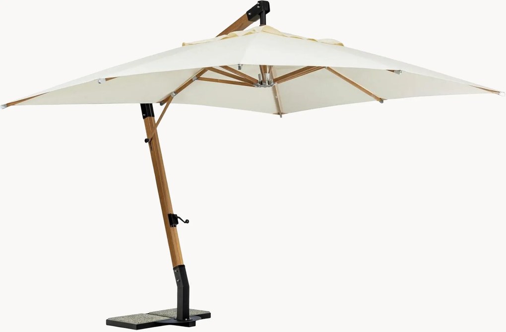 Houten draaibare vrijhangende parasol Capua