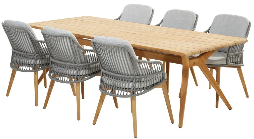 4 Seasons Sempre/Belair tuinset - 240x100 cm. - 7-delig