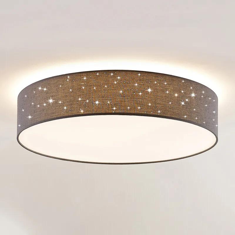Ellamina LED plafondlamp, 60 cm donkergrijs - lampen-24