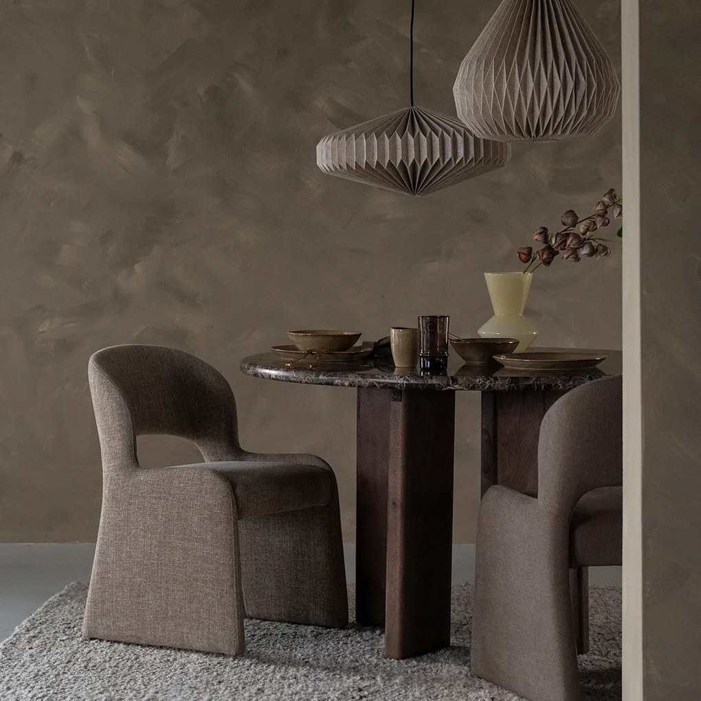 Eettafel Met Marmeren Blad - 127 X 127cm.