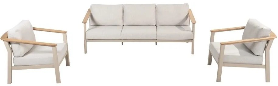 Showroommodel Olivia stoel bank loungeset 3 delig latte aluminium Taste 4SO