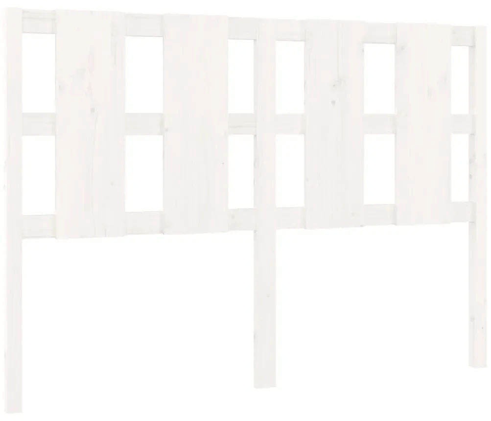 vidaXL Hoofdbord 145,5x4x100 cm massief grenenhout wit