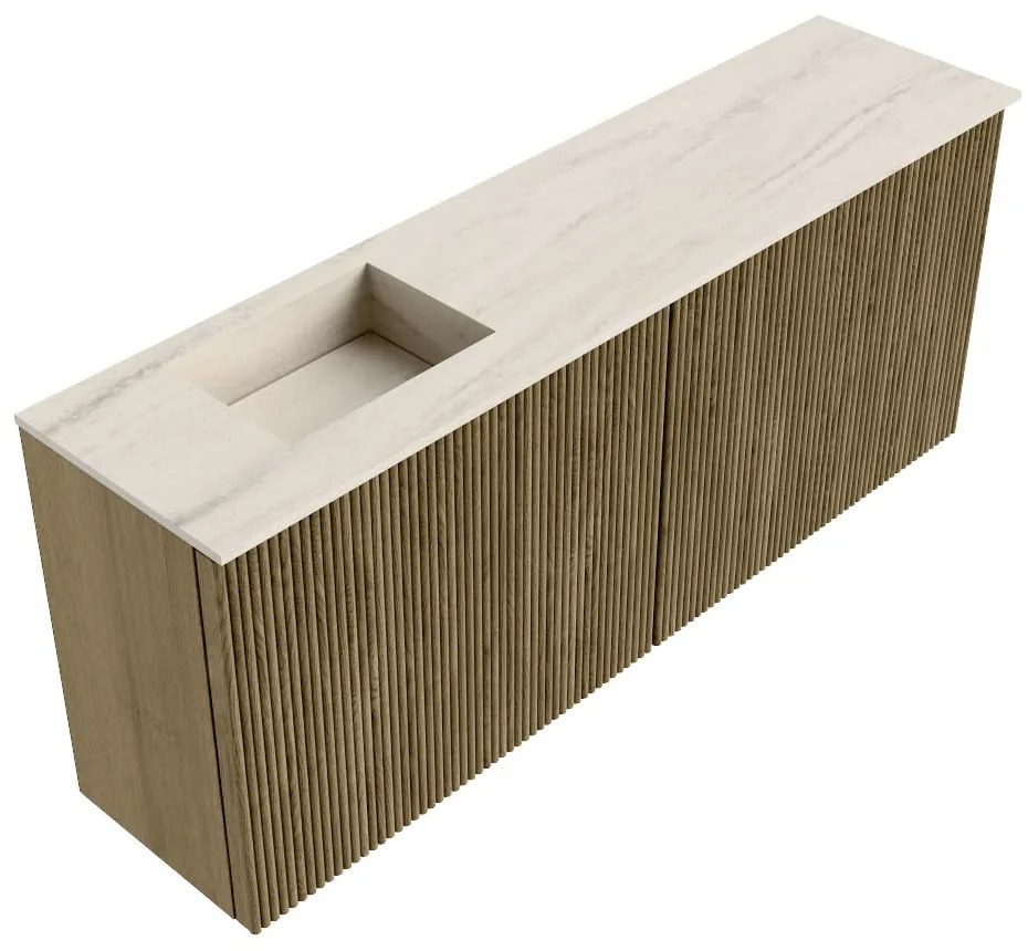 Mondiaz Joya DLux 100cm toiletmeubel dusk met wastafel faye links 1 kraangat meli