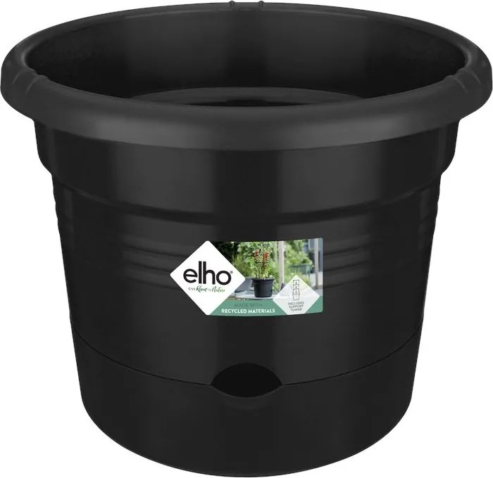 elho Green Basics Tomaten Pot 33 - Living black (Zwart) - Diameter 34 x H 26 cm - Ideaal voor buiten - 100% gerecycled