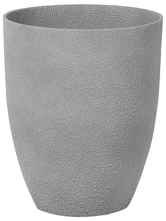 Bloempot grijs rond 35x35x42 cm CROTON Beliani