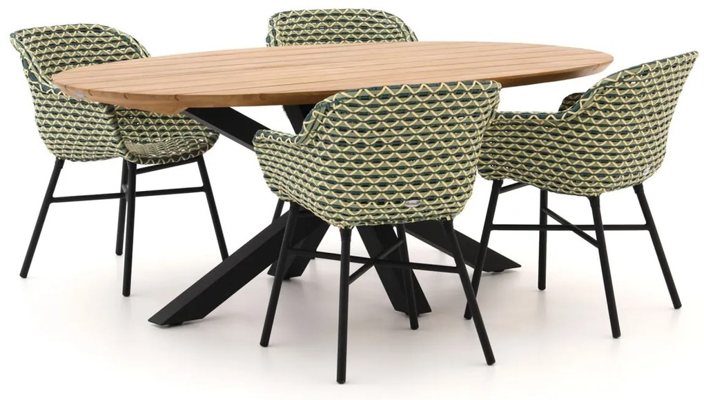 Diningset Hartman  | 4 personen | Tuinset teakhout | 5-delig | Kees Smit Tuinmeubelen