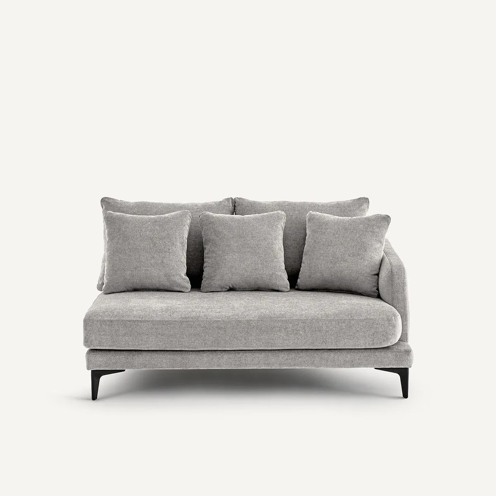 Halve bank, 2zit van polyestermix, MODERNISTE