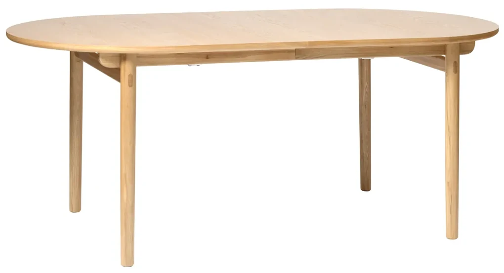 Ovale Eikenfineer Tafel - 190 X 100cm.