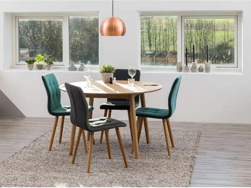 Eethoek Ulfborg Skagen (tafel met 4 stoelen) - grijs/blauw - Leen Bakker