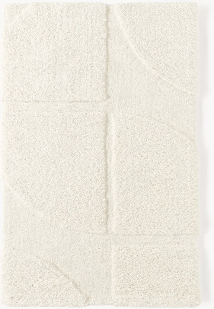 Pluizig hoogpolig vloerkleed Jade met een verhoogde hoog-laag structuur