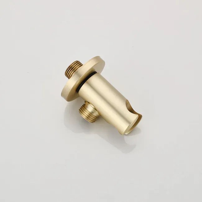 Saniclear Brass Curved Pro inbouw regendouche rond met 20cm hoofddouche en plafondarm geborsteld messing - mat goud