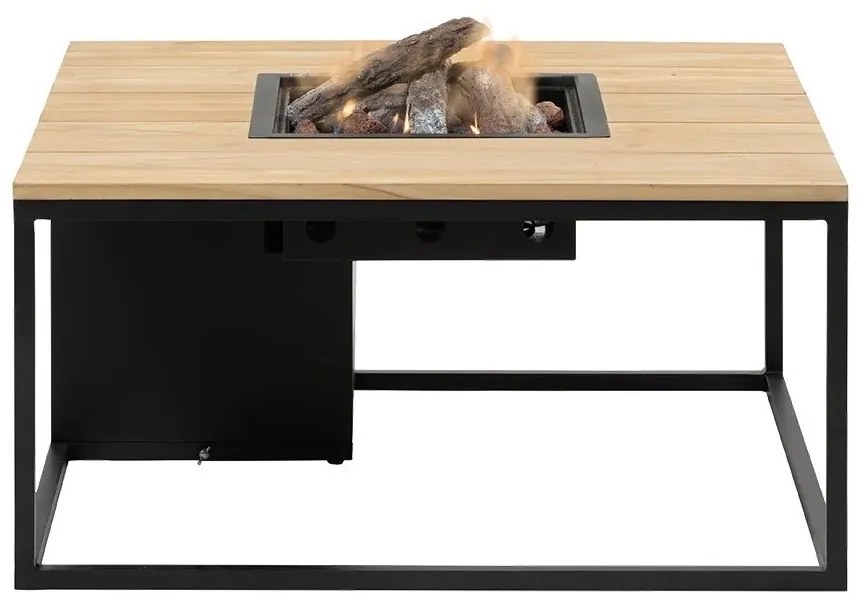 Cosiloft 100 frame aluminium zwart - top teak Cosi fires