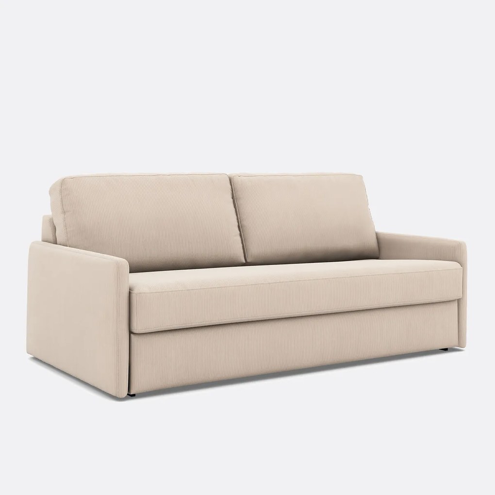 Slaapbank in ribfluweel, Comfort Bultex®, Marta