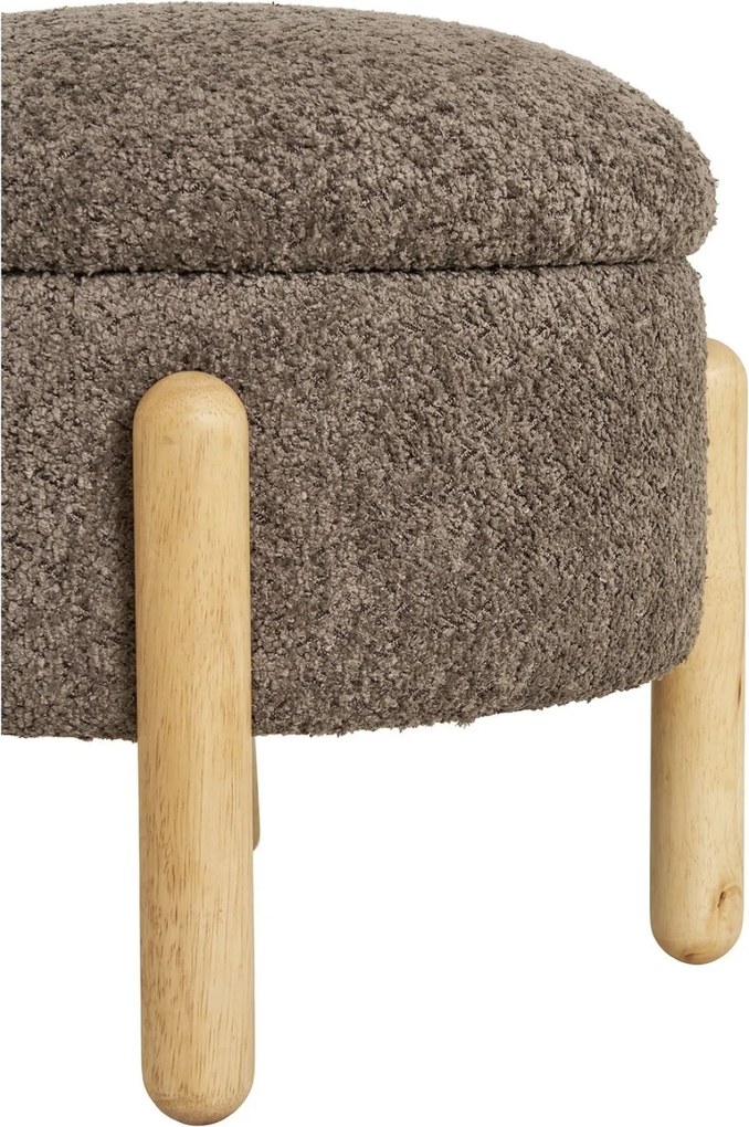 Medas Opbergpoef Bouclé - Brown