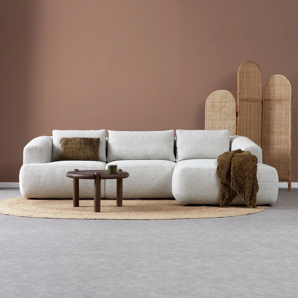 Beige Designbank Hoek Rechts