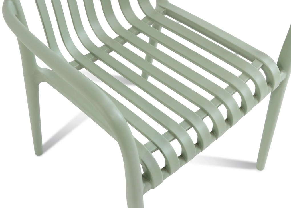 Tuinset 6 personen 210 cm Kunststof Groen Domani Furniture Vento/Weston