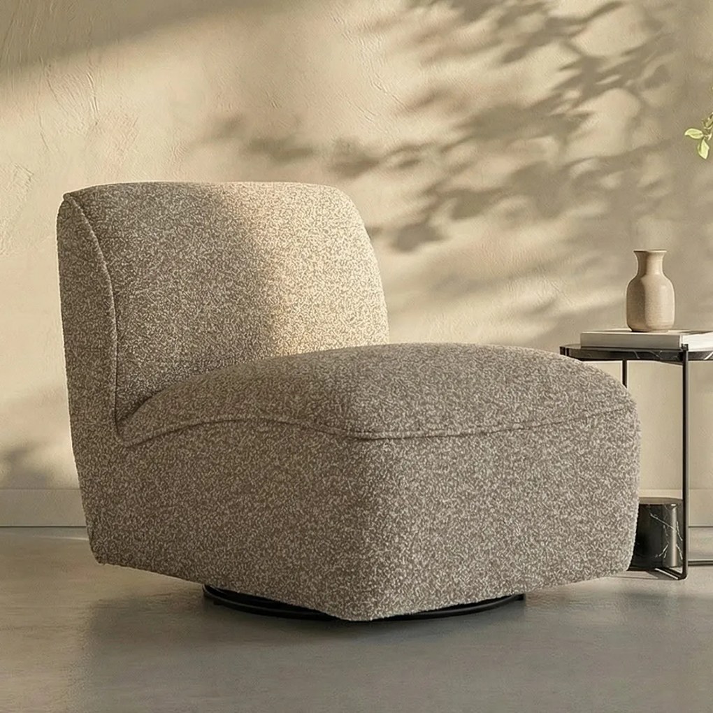 Draaibare Fauteuil Bruin Zonder Armleuning