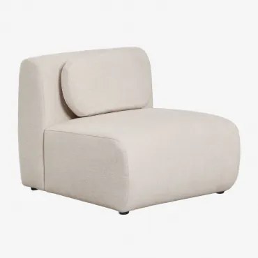 Centrale Module Voor Modulaire Bank In Chenille Coquette Chenille Crèmebeige - Sklum