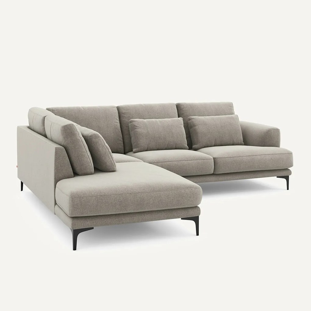 Hoekbank links fluweel chenille Marsile