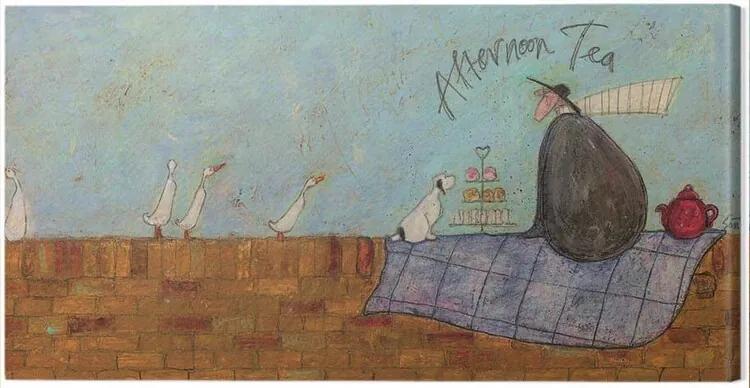Print op canvas Sam Toft - Afternoon Tea, (60 x 30 cm)