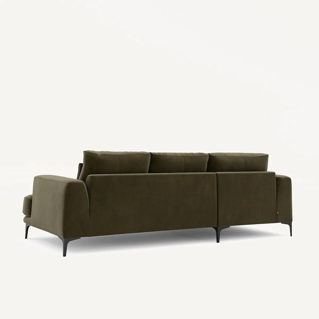 Linkse hoekbank fluweel, Marsile