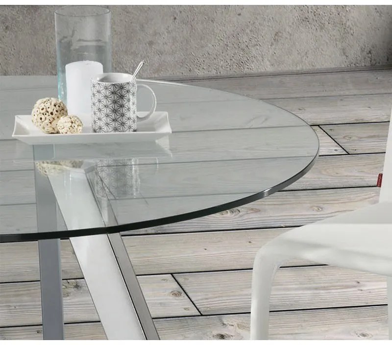 Kave Home Carib Ronde Glazen Eettafel 110 Cm