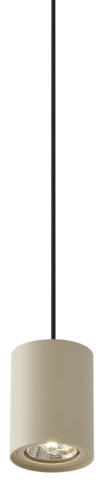 Moderne hanglamp beige met zwart voor railsysteem 1-fase GU10 70mm - Iconic Holt