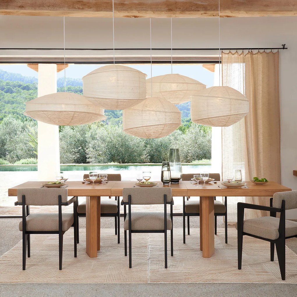 Hanglamp van structuurpapier, diameter 91 cm, NASSAH