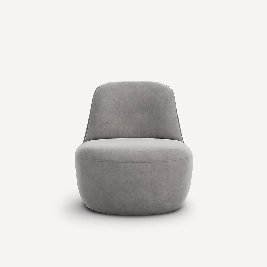 Draaifauteuil in stonewashed fluweel, Rosebury