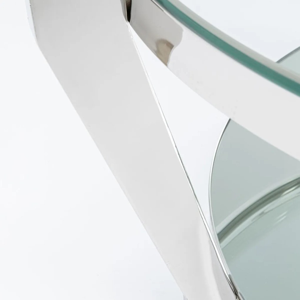 Kare Design Monocolo Silver Zilveren Salontafel Rond - 90 X 90cm.