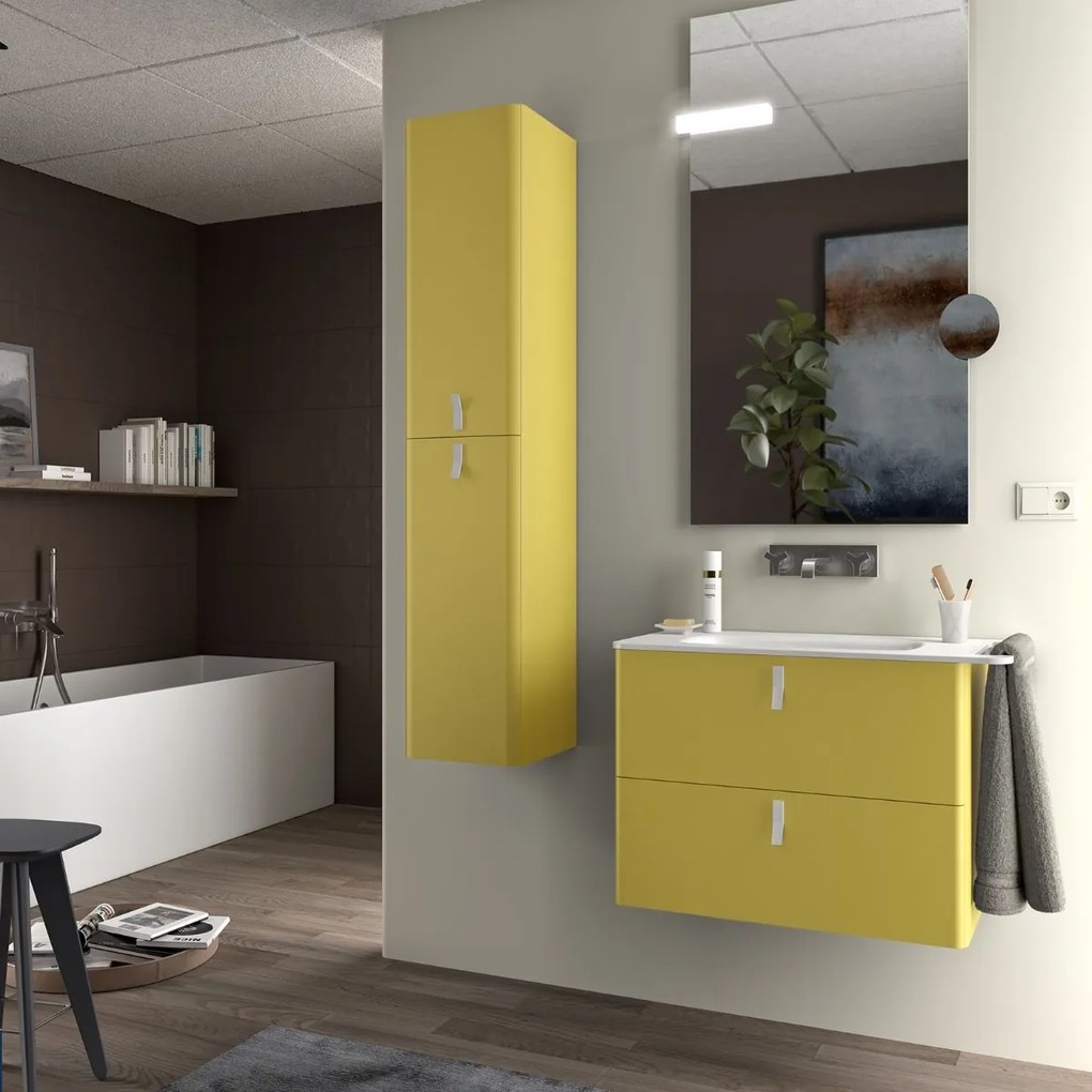 Muebles Unique badmeubel 80cm verde met witte grepen
